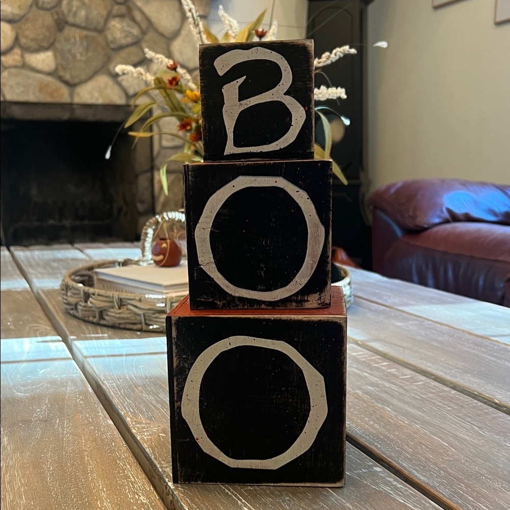 Halloween 'BOO' Wooden Blocks